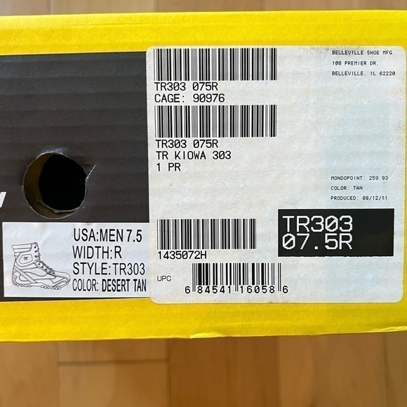 Belleville Boots 7.5 Tactical Research TR303 Suede Desert Tan Combat Military - Picture 3 of 16